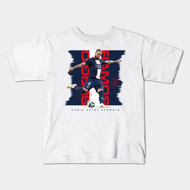 Sergio Ramos Kids T-Shirt by Juantamad